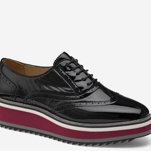 Johnston & Murphy Gracelyn Lace-Up Patent Leather Woman Shoes 10M